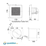 Quạt hút gắn tường nhà tắm Panasonic FV-10EGS2