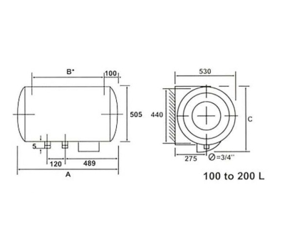 Thermor 263021 – 100 lít treo ngang (Xuất xứ Ai Cập)