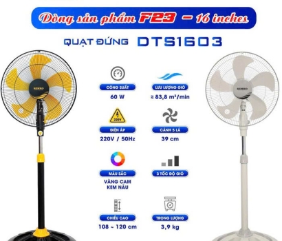 Quạt đứng thân sắt Senko DTS1603