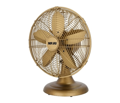 Quạt bàn Mr Vũ MEMORY 12 inch vàng đồng cao cấp