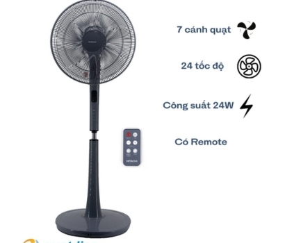 Quạt đứng Hitachi LF-D6RCGM (Xám) 24W Inverter tiết kiệm điện