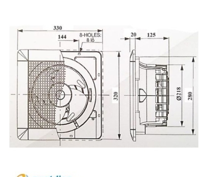 Quạt hút âm trần Mitsubishi EX-20SC5T/EX-20SC7T