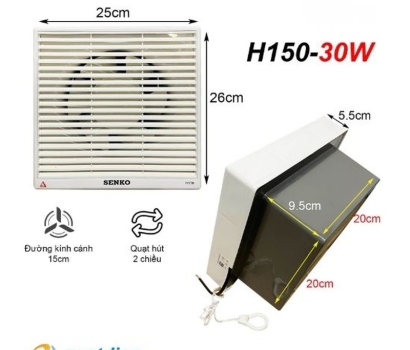 Quạt hút gắn tường 2 chiều Senko H150