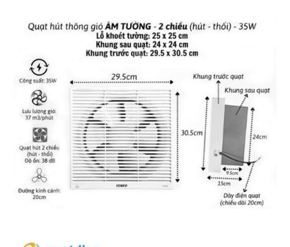 Quạt hút gắn tường 2 chiều Senko H200