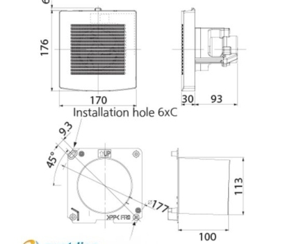 Quạt hút gắn tường nhà tắm Panasonic FV-10EGS2