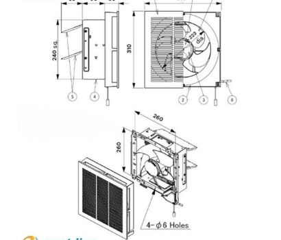 Quạt hút gắn tường Panasonic FV-20RL1