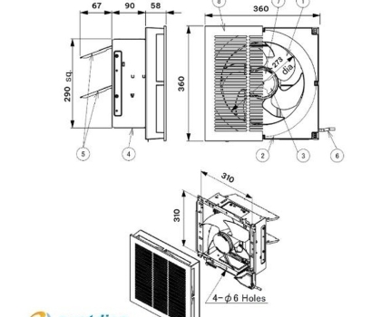 Quạt hút gắn tường Panasonic FV-25AL1