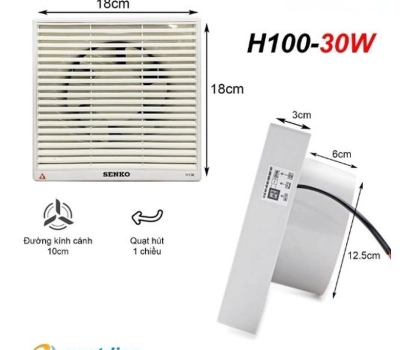 Quạt hút gắn tường Senko H100