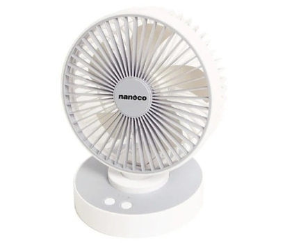 Quạt sạc điện Nanoco NRF6215W – Trắng