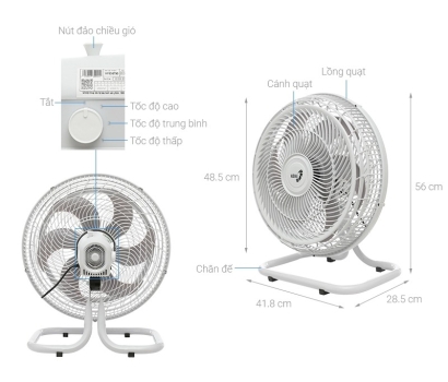 Quạt sàn Asia Turbo Plus VY636792, 4 cấp độ gió