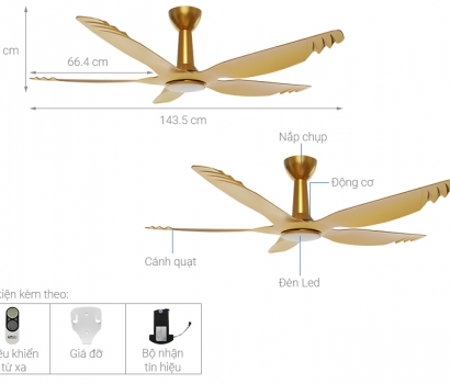 Quạt Trần AC 3 cánh ACF04D605