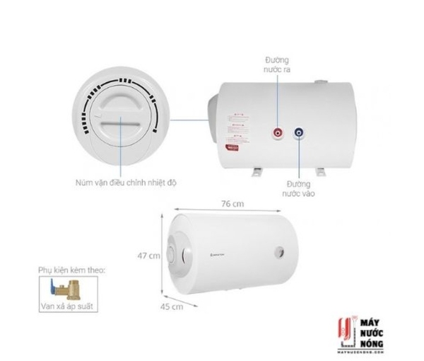 Máy nước nóng gián tiếp Ariston Pro R 80 H 2.5 FE (80L Bình ngang)