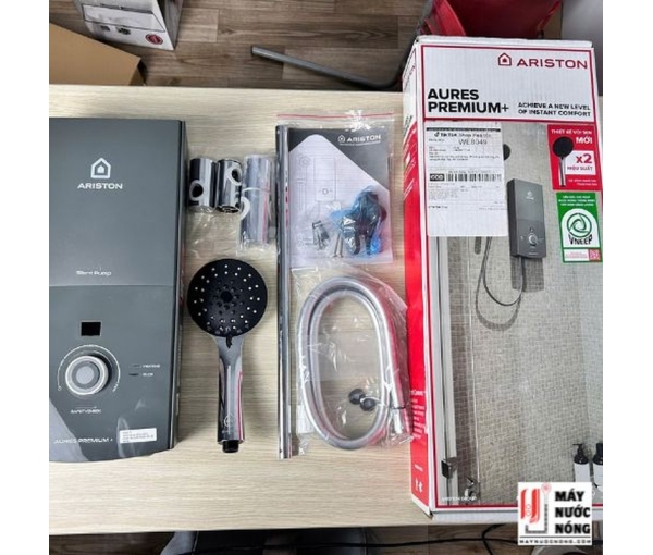 Máy nước nóng trực tiếp Ariston AURES PREMIUM+ 4.5P có bơm