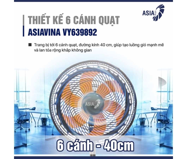Quạt đứng ASIAVINA TURBO PLUS – VY639 Quạt đứng ASIAVINA TURBO PLUS – VY639