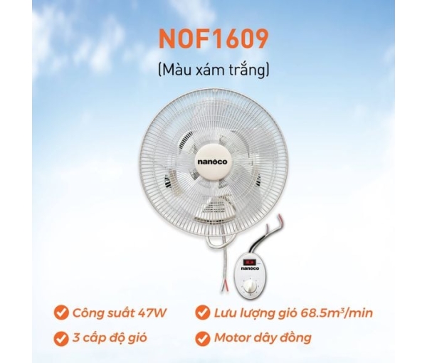 Quạt Đảo Nanoco NOF1609 Quạt Đảo Nanoco NOF1609
