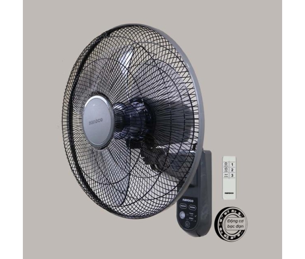 Quạt treo tường Nanoco NWF1615RC-GR Ghi Quạt treo tường Nanoco NWF1615RC-GR Ghi