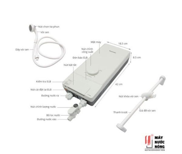 Máy nước nóng trực tiếp Panasonic DH-4MS1VW – 4.5kW
