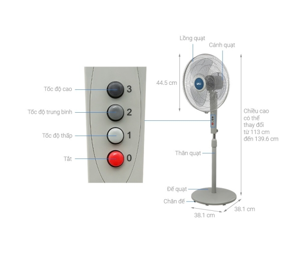 Quạt đứng AC ASF05A163 – 55W