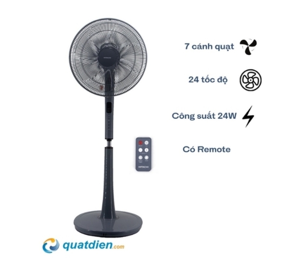 Quạt đứng Hitachi LF-D6RCGM (Xám) 24W Inverter tiết kiệm điện