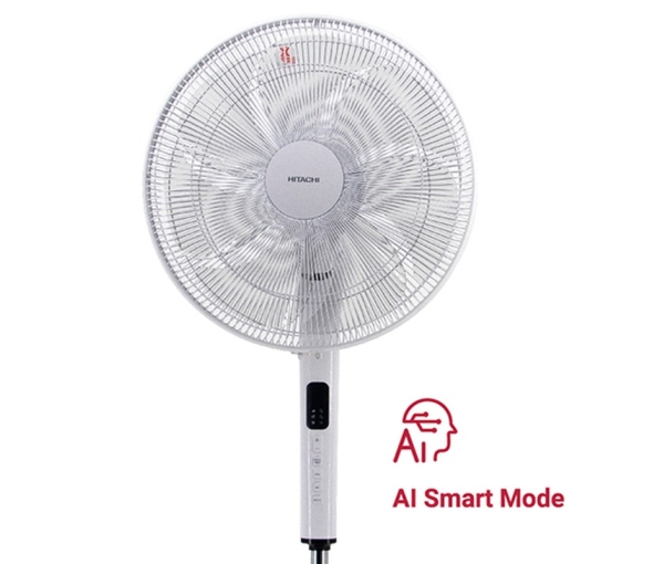 Quạt đứng Hitachi LF-D6RCWM (Trắng) Dùng công nghệ AI