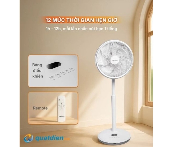 Quạt đứng Nanoco NEF1499W 7 cánh
