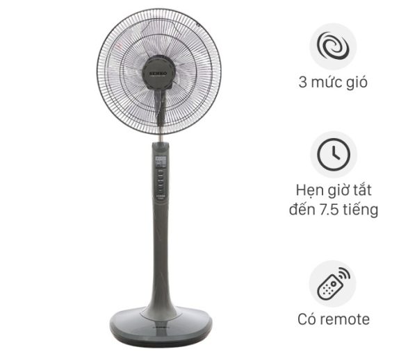 Quạt đứng Senko có Remote DR1608  Quạt đứng Senko có Remote DR1608