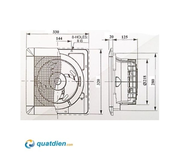 Quạt hút âm trần Mitsubishi EX-20SC5T/EX-20SC7T