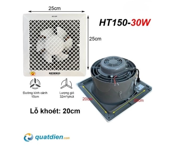 Quạt hút âm trần Senko HT150