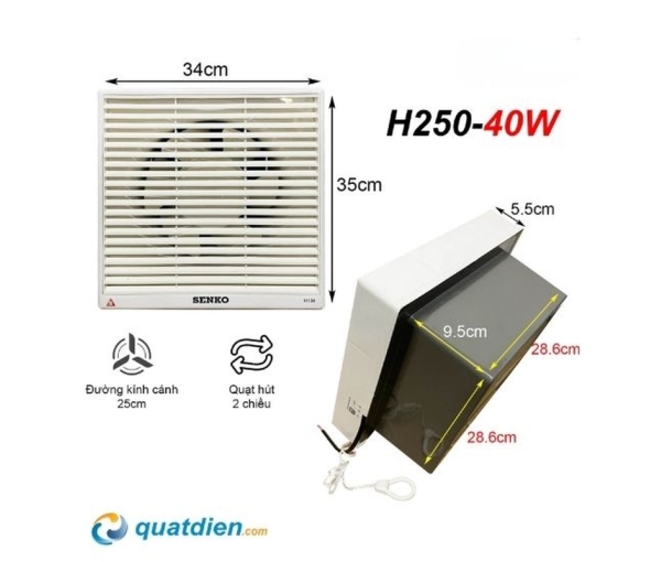 Quạt hút gắn tường 2 chiều Senko H250