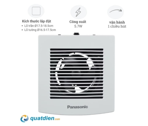 Quạt hút gắn tường nhà tắm Panasonic FV-15EGD2
