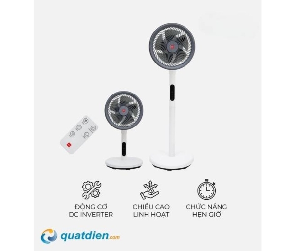 Quạt lửng KDK HL19V (Trắng) – Động cơ DC 24W