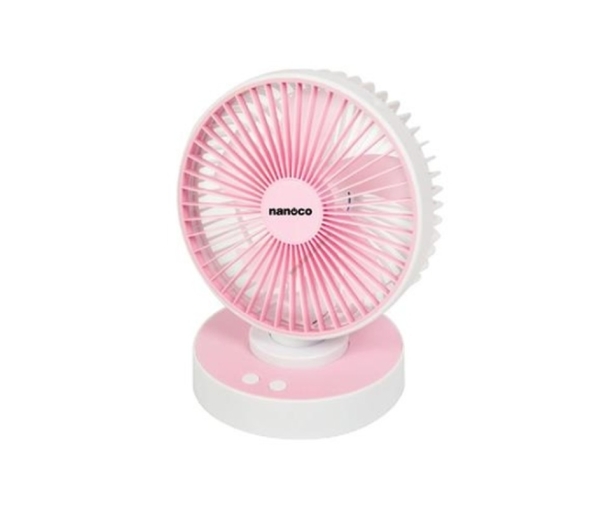 Quạt sạc điện Nanoco NRF6215P – Hồng