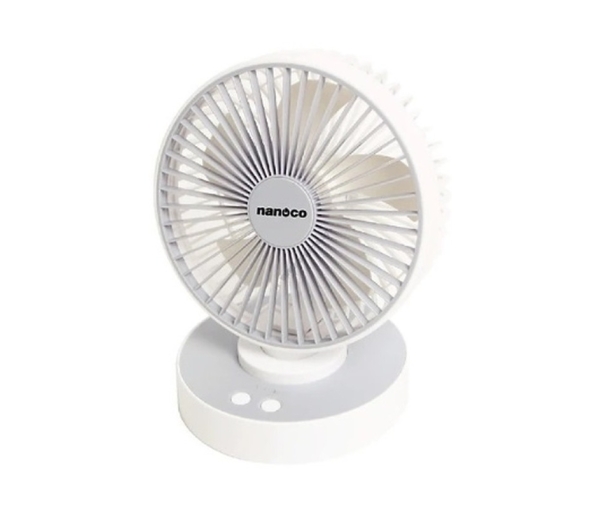 Quạt sạc điện Nanoco NRF6215W – Trắng