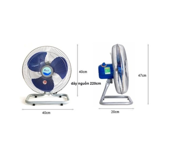 Quạt sàn Chinghai FF802 3 cánh xanh 49W