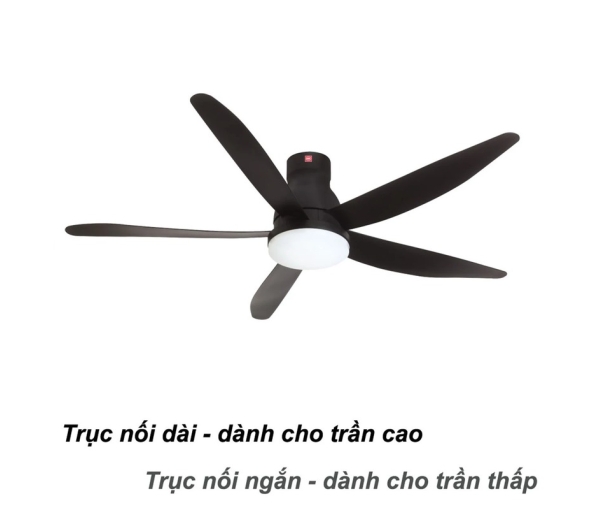 Quạt Trần KDK U60FWS (có các option U60FWS(BK), U60FWS(SIL) (Màu Bạc Sáng), U60FWS(WH) (Màu Trắng))