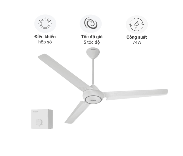 Quạt trần 3 cánh Panasonic F-60FV2 Quạt trần 3 cánh Panasonic F-60FV2