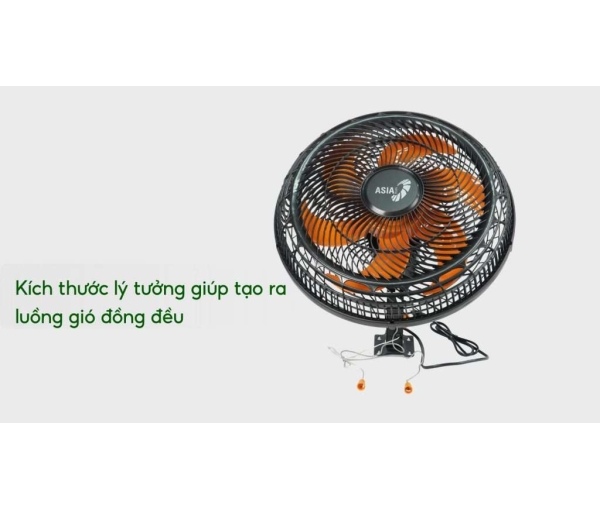 Quạt treo ASIA Turbo Plus VY637892 Cam Đen