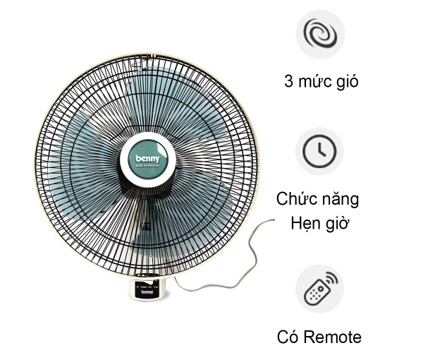 Quạt Treo Tường Benny BFW-48-WE Quạt Treo Tường Benny BFW-48-WE