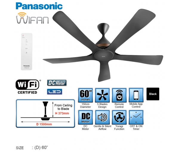 Quạt trần Panasonic F-60DHN 5 cánh Quạt trần Panasonic F-60DHN 5 cánh