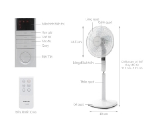 Quạt đứng có remote Toshiba F-LSA20 Quạt đứng có remote Toshiba F-LSA20